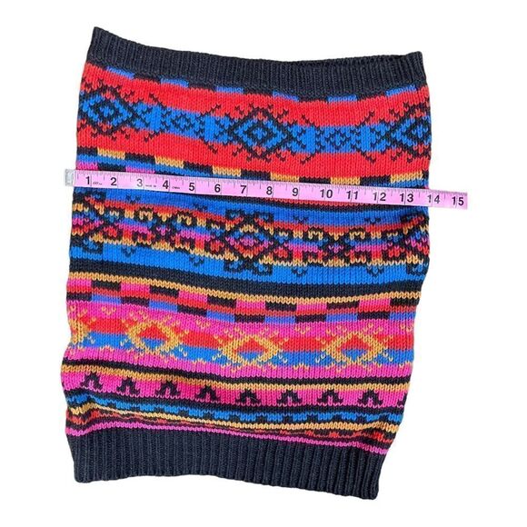 Rachel Roy Women’s One Size Infinity Knit Scarf Orange Blue Red Bohemian EUC - Picture 5 of 7